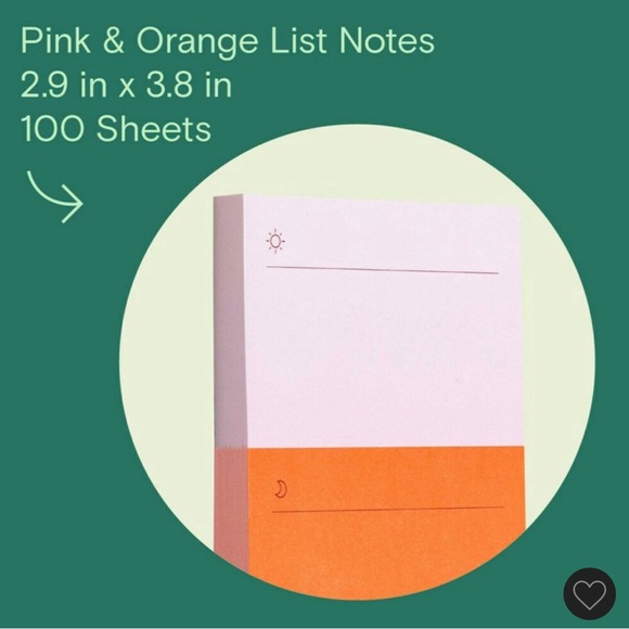 Noted by Post-it Mini List Notes, Pink & Orange Sticky Notes - Picture 6 of 7